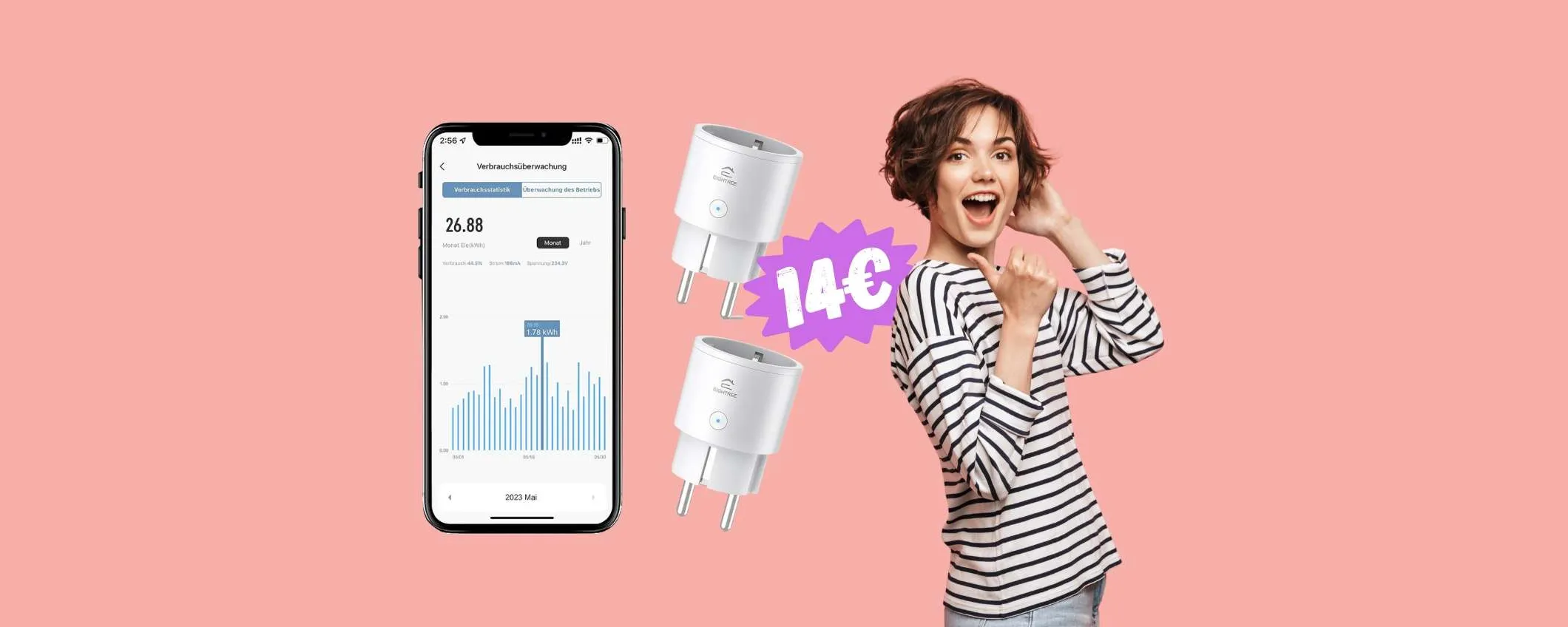 Presa WiFi con controllo remoto e vocale Alexa/Google (2PZ 14€)