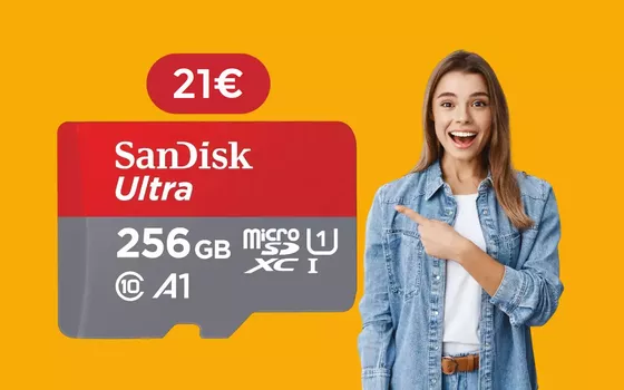 MicroSD SanDisk 256GB a meno di metà prezzo con 2 SCONTI