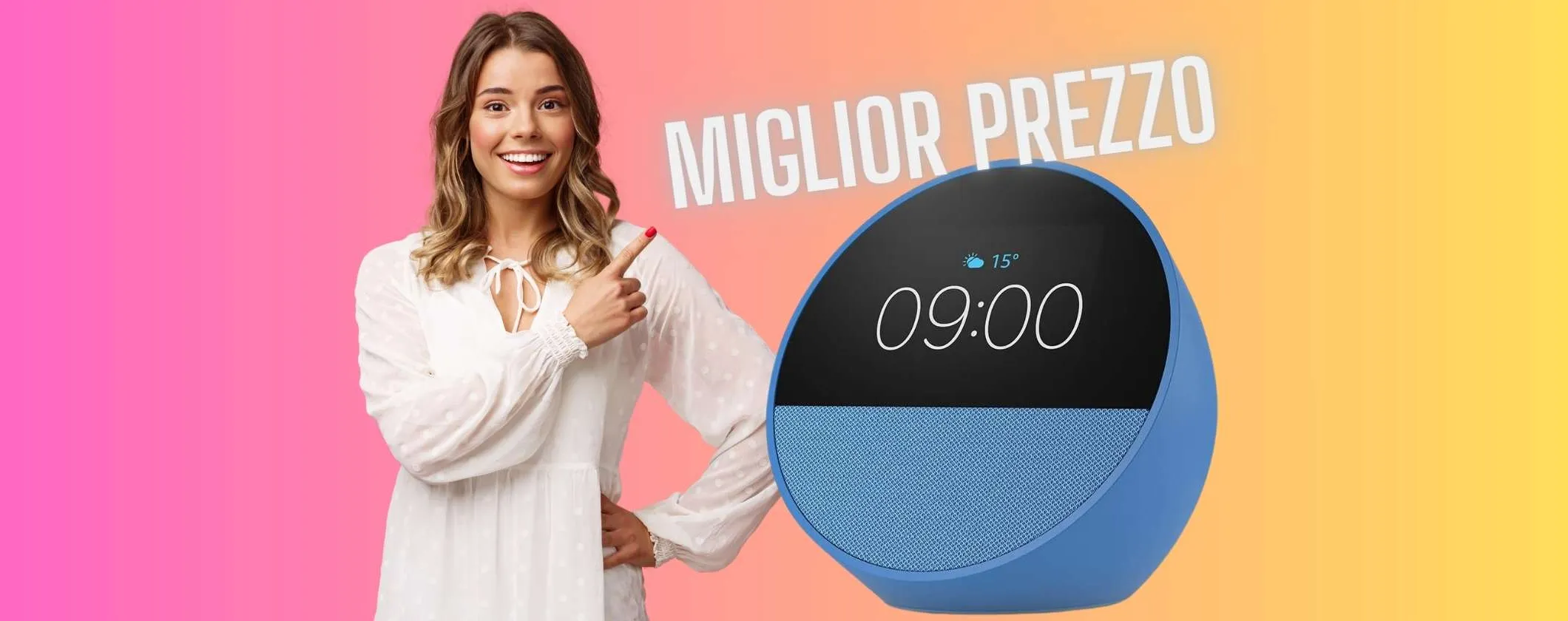Amazon Echo Spot: display e audio di qualità con Alexa tuo al minimo storico