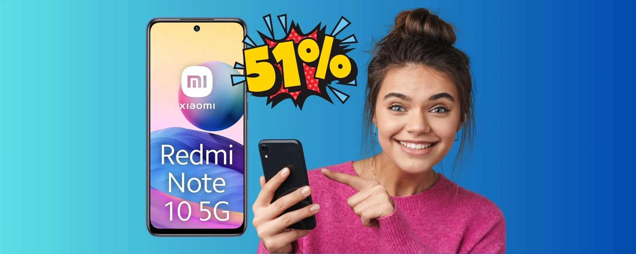Xiaomi Redmi Note 10 5G a MENO della METÀ solo su Amazon (113€)