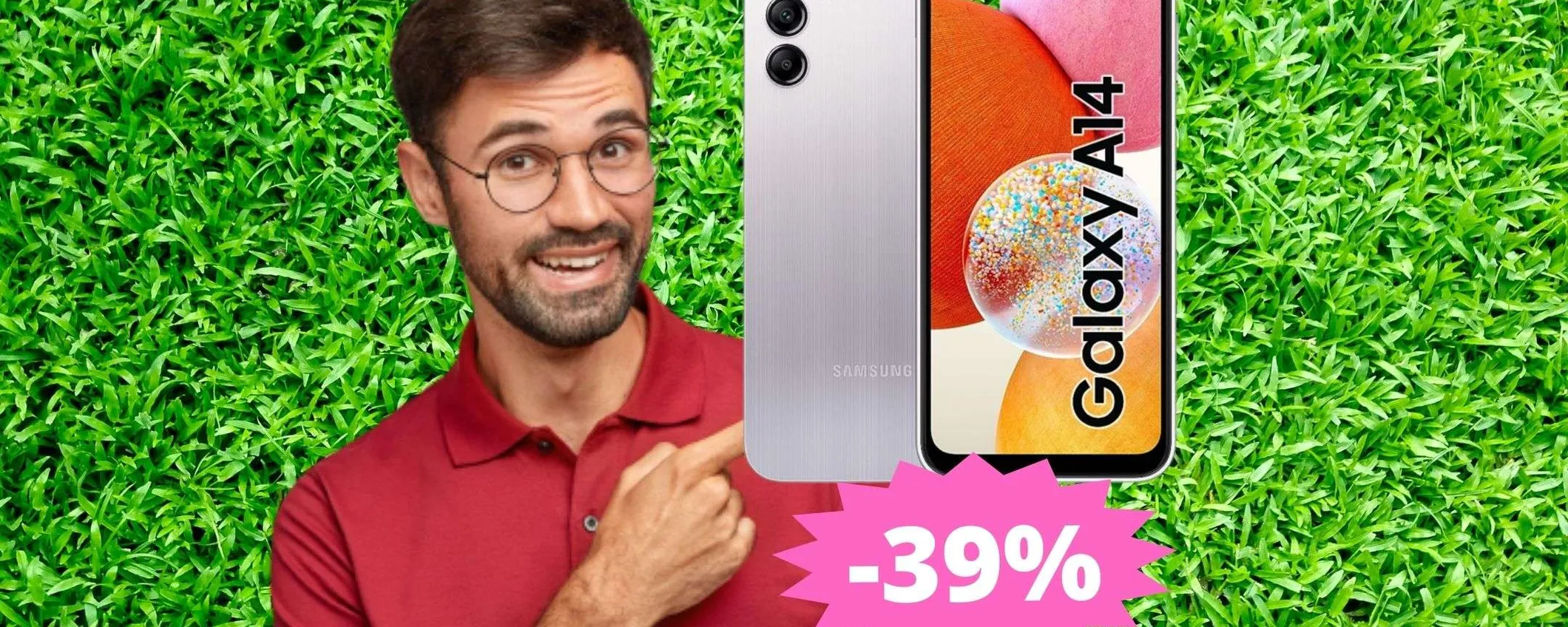 Samsung Galaxy A14: OCCASIONE imperdibile su Amazon (-39%)
