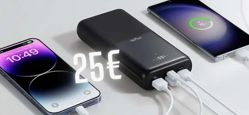 Power Bank da 30000mAh, potenza da 20W e 4 uscite tuo a soli 25€