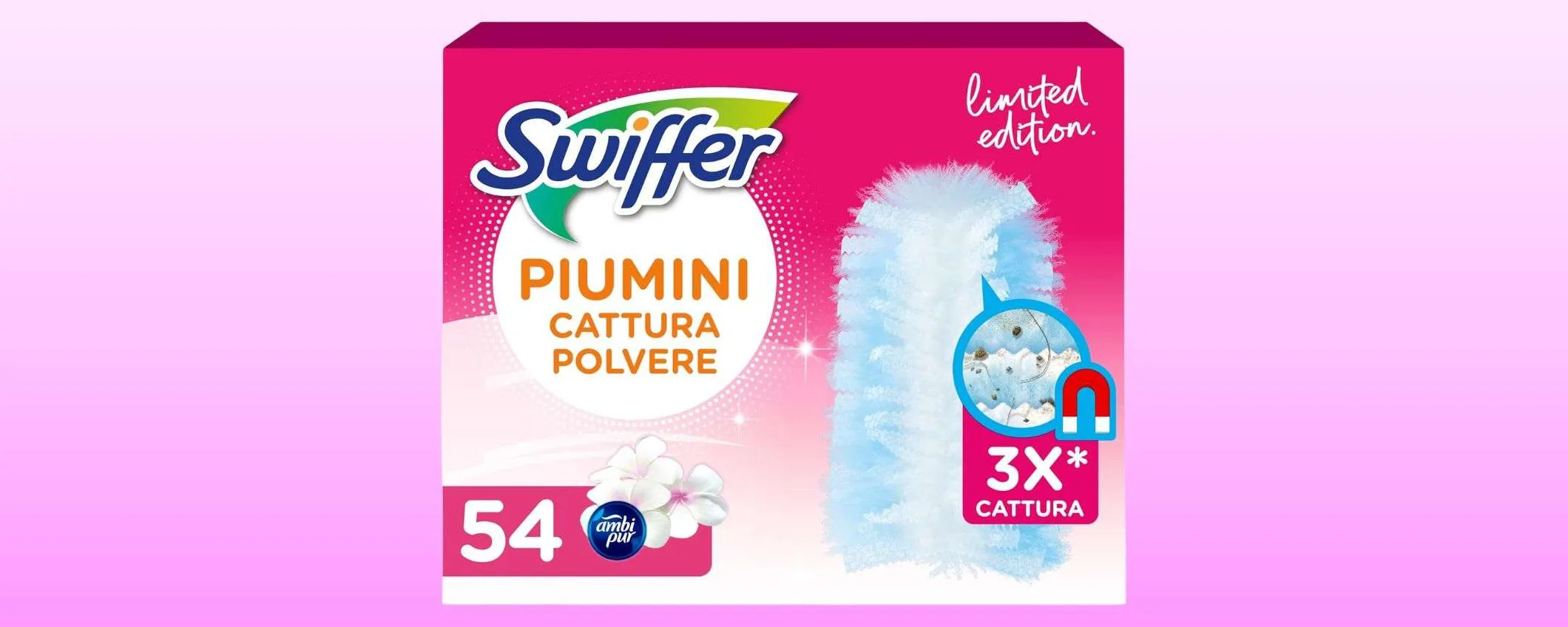 Piumini catturapolvere Swiffer in edizione limitata: 54 pezzi a PREZZO SCORTA