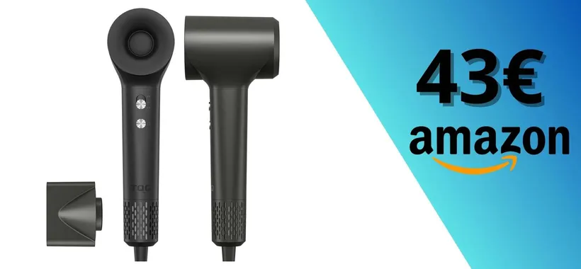 TQQ Asciugacapelli professionale in offerta: tecnologia agli ioni negativi per un'asciugatura rapida