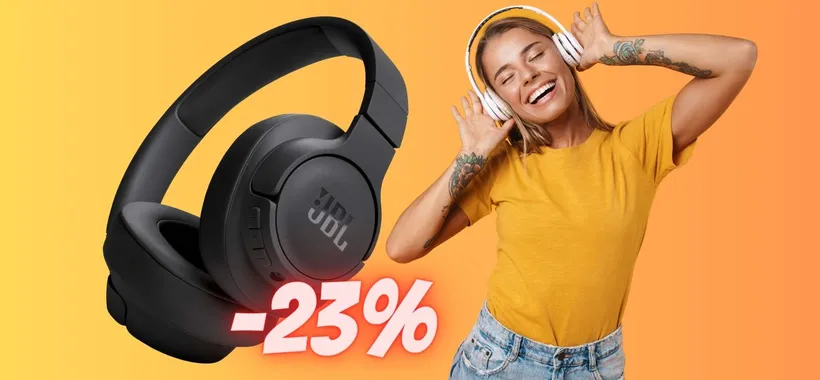 JBL TUNE 720BT: cuffie wireless Over-ear al PREZZO più BASSO (Amazon)