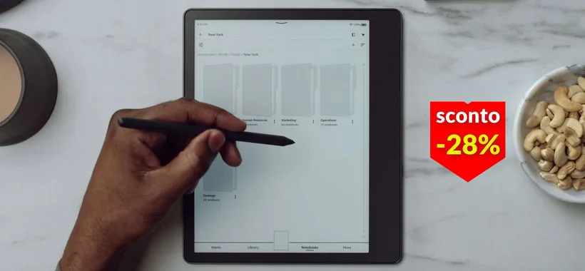 Kindle Scribe in sconto al 28%: il tuo taccuino digitale da 10,2'' con penna