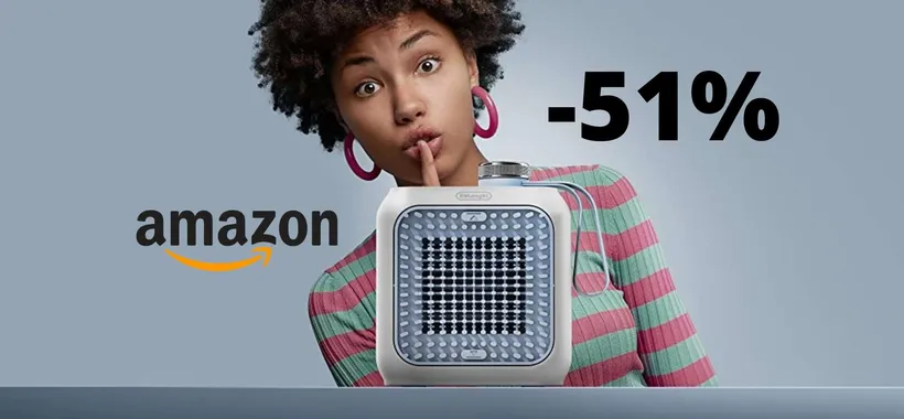 Il mini termoventilatore De'Longhi è SPAZIALE ed ECONOMICO (-51%)