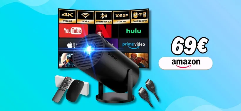 Mini proiettore con app integrate: il cinema a casa costa soli 69€