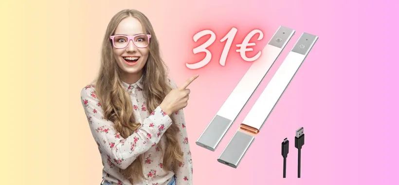 Luci con sensore di movimento per cassetti e armadi (2Pz a 31€)