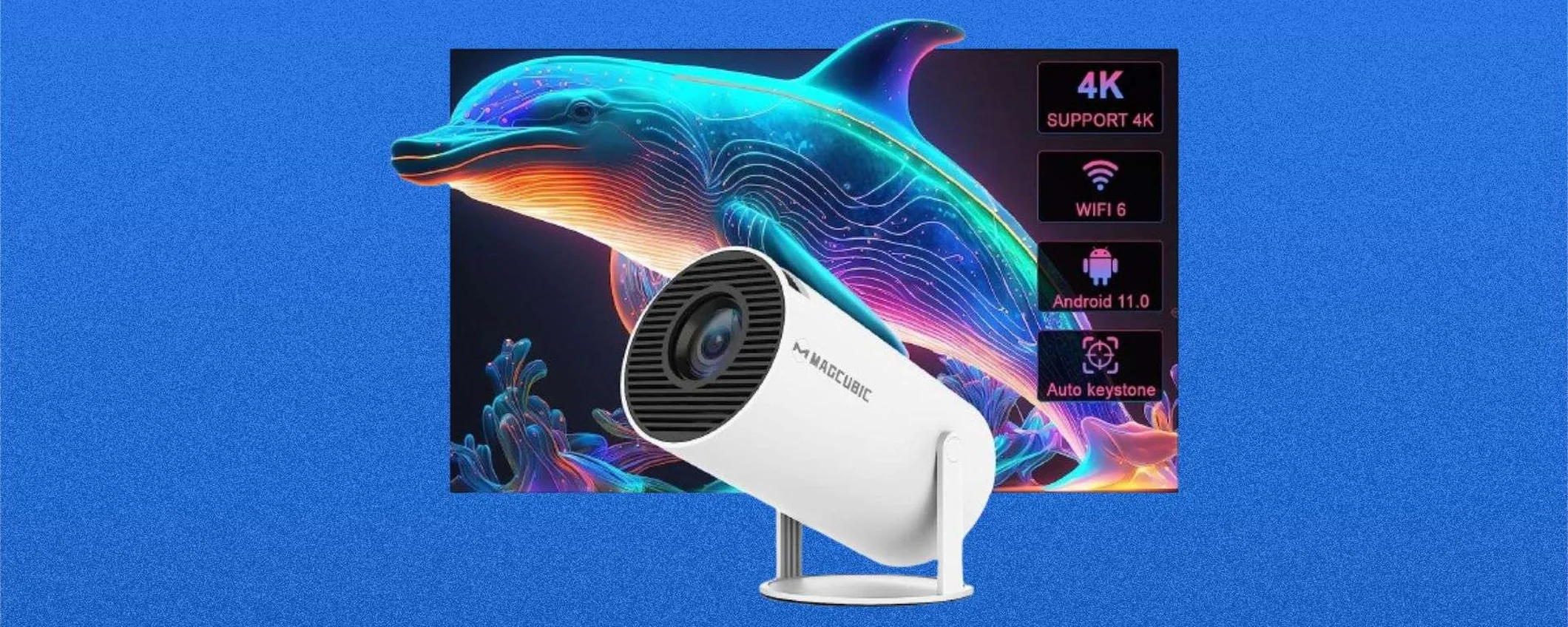 Proiettore portatile Magcubic Mini, super offerta: lo paghi solo 75,99€