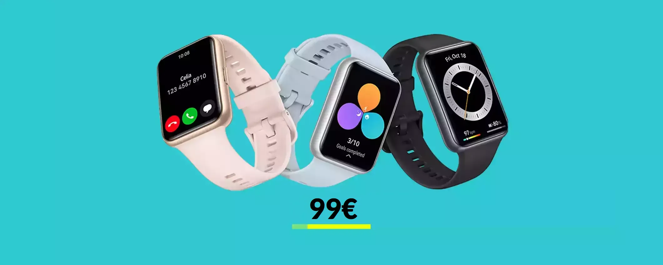 Huawei Watch Fit 2 è un AFFARE a soli 99€ e telefoni dal polso