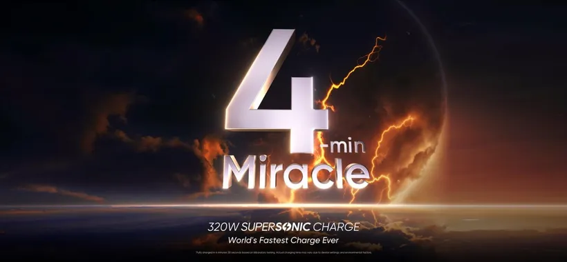 Realme fa il miracolo: ricarica rapida completa in 4 minuti a 320W