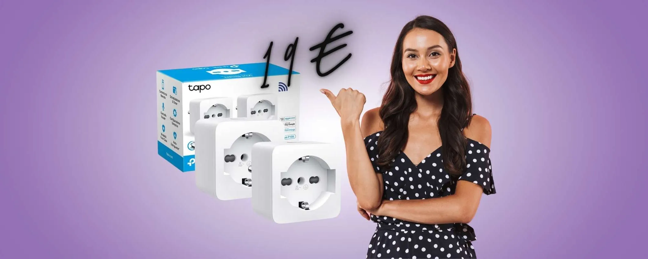 Presa Smart Tapo P105: confezione da 2 a soli 19€ per rendere tutto intelligente