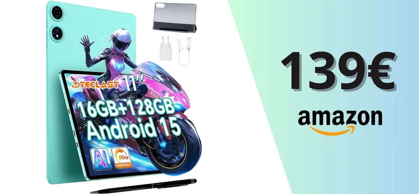 Il migliore tablet Android 15 economico: solo 139€ per grandissime prestazioni