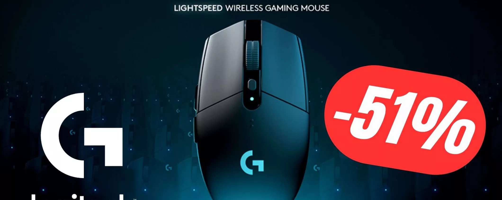 Uno dei Migliori Mouse da Gaming senza fili è in SCONTO DEL 51%!