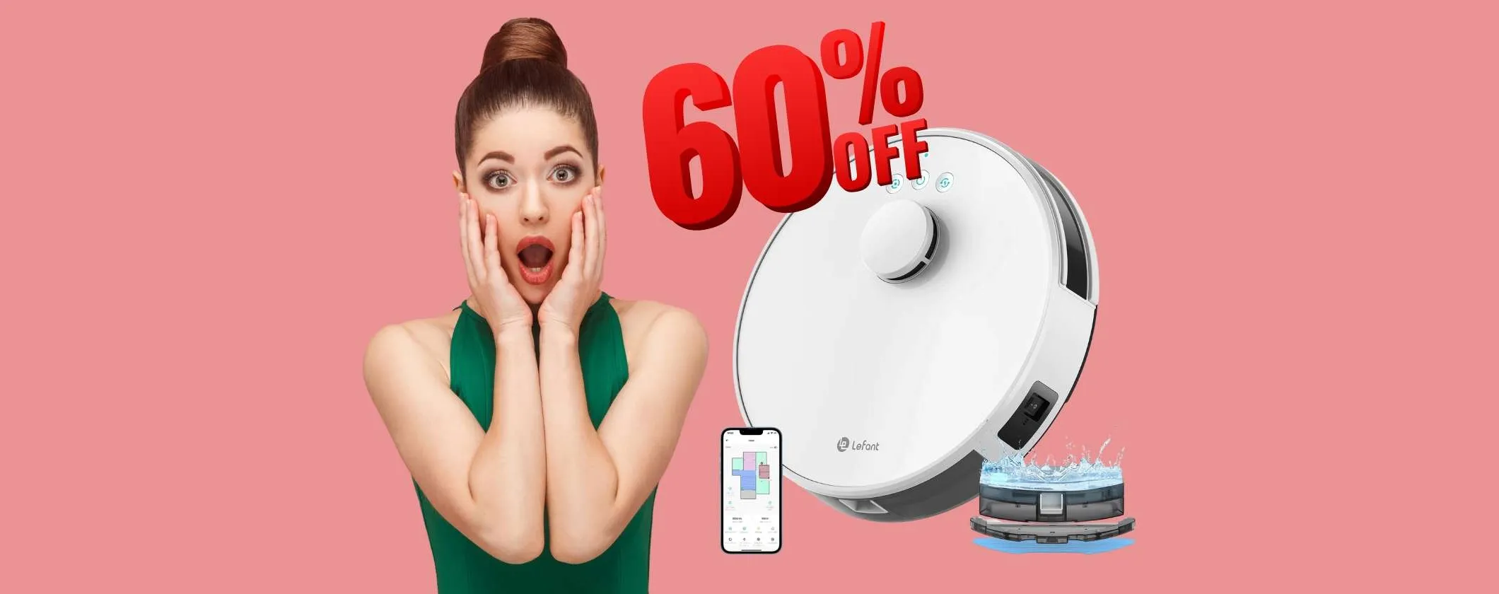 Pulizie senza alzare un dito con il robot LEFANT M1 che aspira, lava e mappa (-60%)