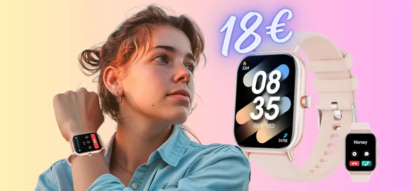Smartwatch con cui puoi anche fare chiamate ora su Amazon a 18€, FOLLIA