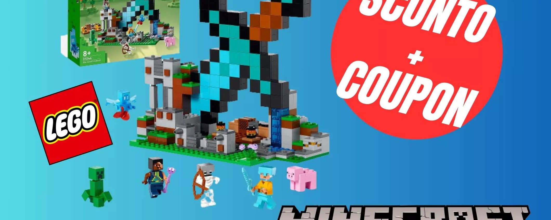 Il set LEGO di Minecraft in SCONTO grazie al COUPON ESCLUSIVO! (-15%)
