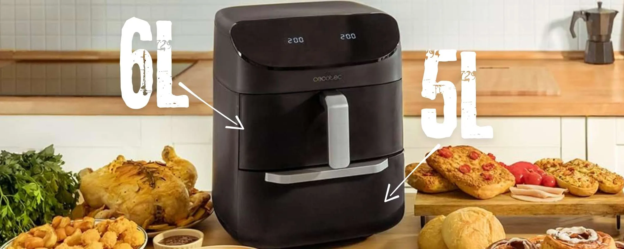 Piatti buonissimi e cucina sana con la friggitrice ad aria Cecotec 2 in 1 da 11L