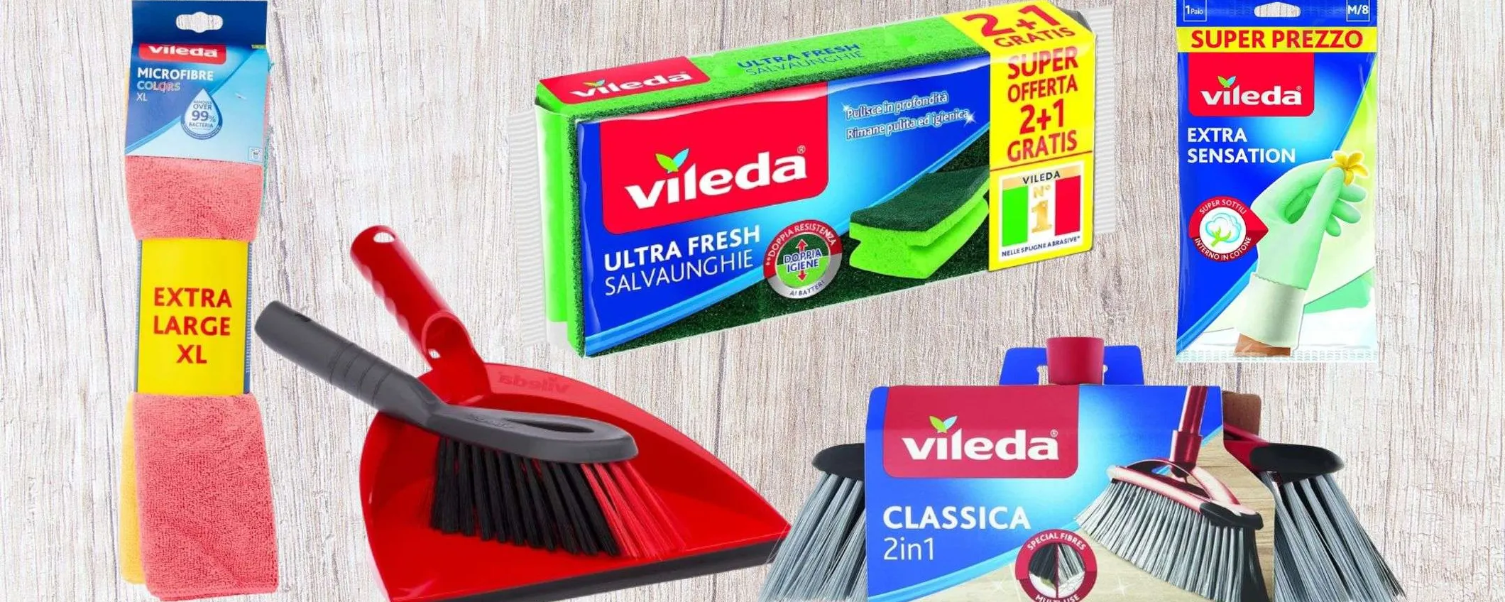 Vileda FUORITUTTO su Amazon: occasioni speciali da 1,29€ a 4,99€