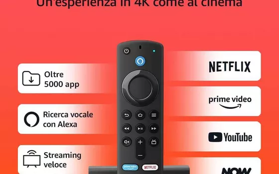 Amazon Fire TV Stick 4K in offerta: risparmi il 50%