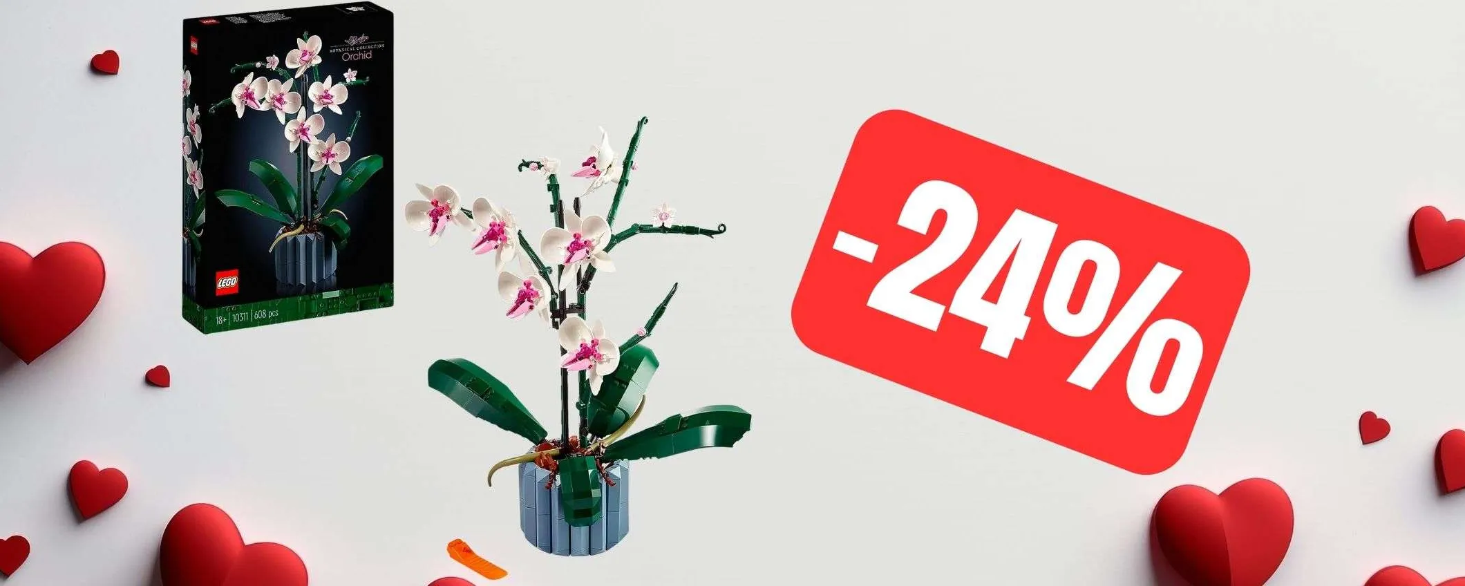 LEGO Orchidea: super OFFERTA LAMPO per San Valentino (-24%)