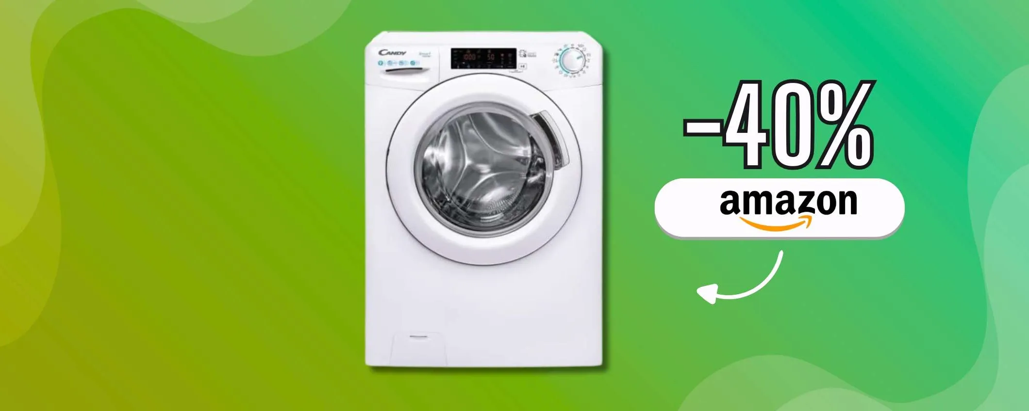 Candy Smart Lavatrice 9kg scontata di 200€ è l'occasione (Classe A)