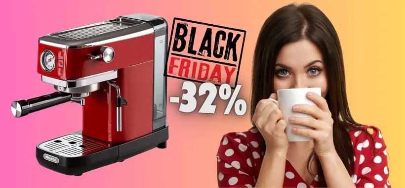 Ariete Metal 1381: la macchina da caffè per polvere e cialde al 32%