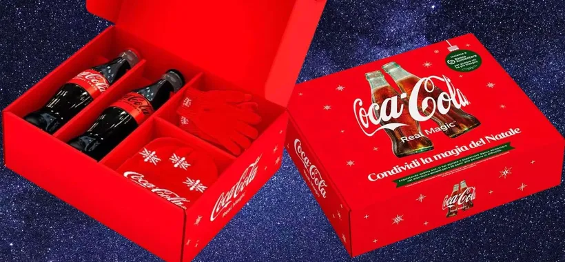 Coca Cola: 11€ per la box di Natale limitata e doni 15 pasti in beneficienza