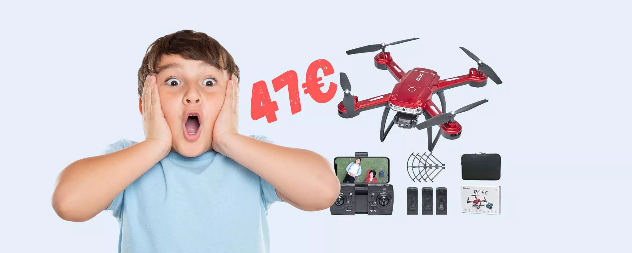 Drone con telecamera 4K a prezzo SHOCK, solo 47€ su Amazon