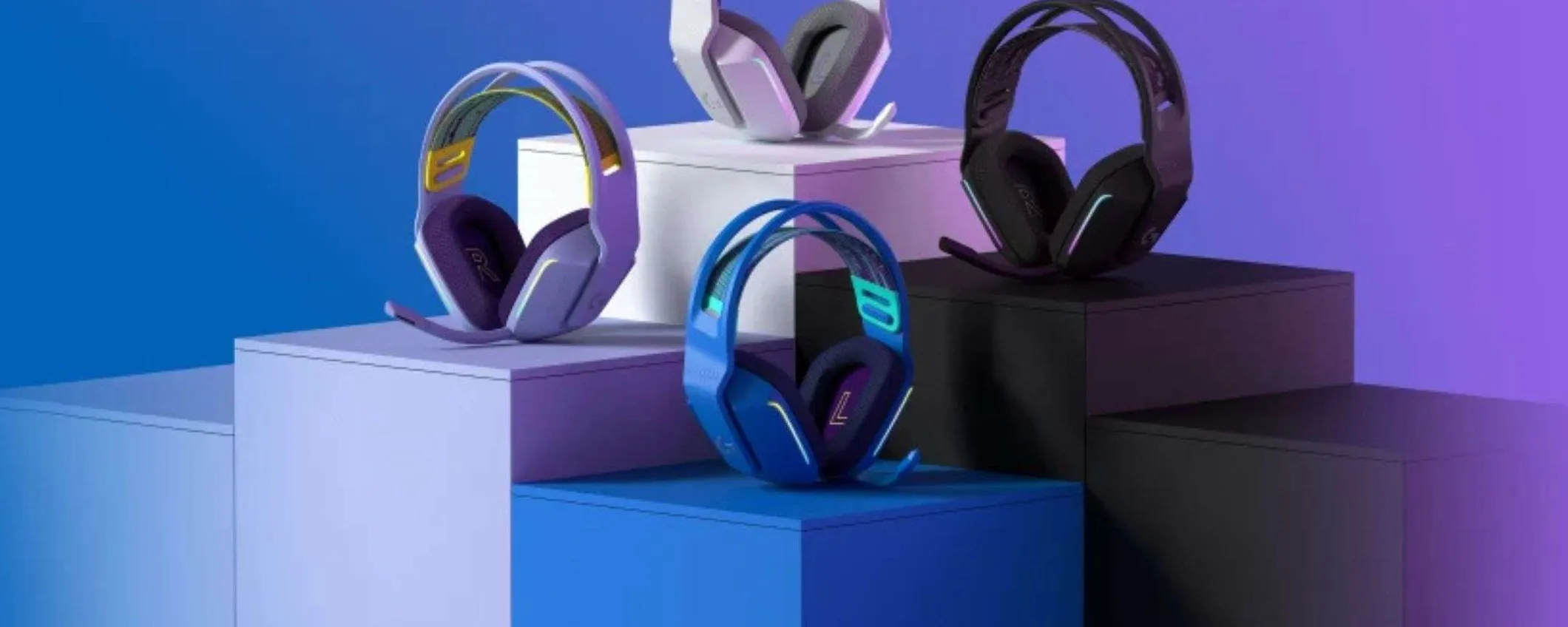Le cuffie Logitech G733 Lightspeed con microfono Blue VO!CE al 18% in MENO
