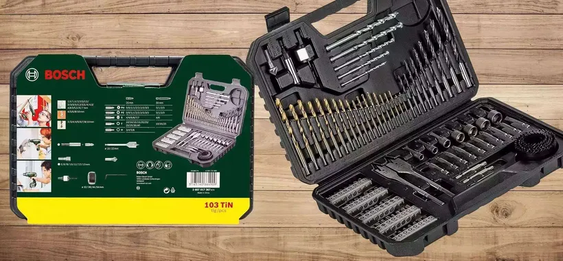 Bosch: GIGANTESCO kit 103 pezzi a 22€, sconto furbissimo del 50%
