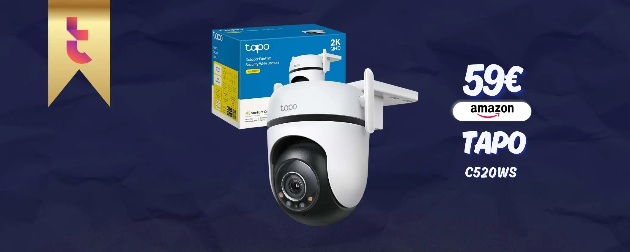 Tapo C520WS è la telecamera 360° che monitora l'esterno di casa: -33%