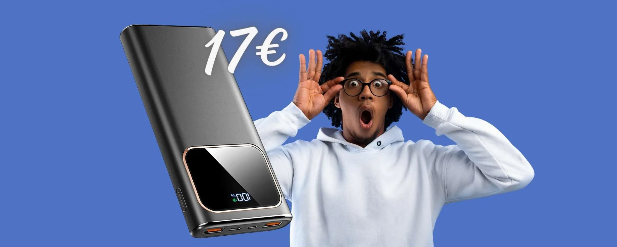 Mai più la batteria scarica con questo Power Bank da 10000mAh (17€)