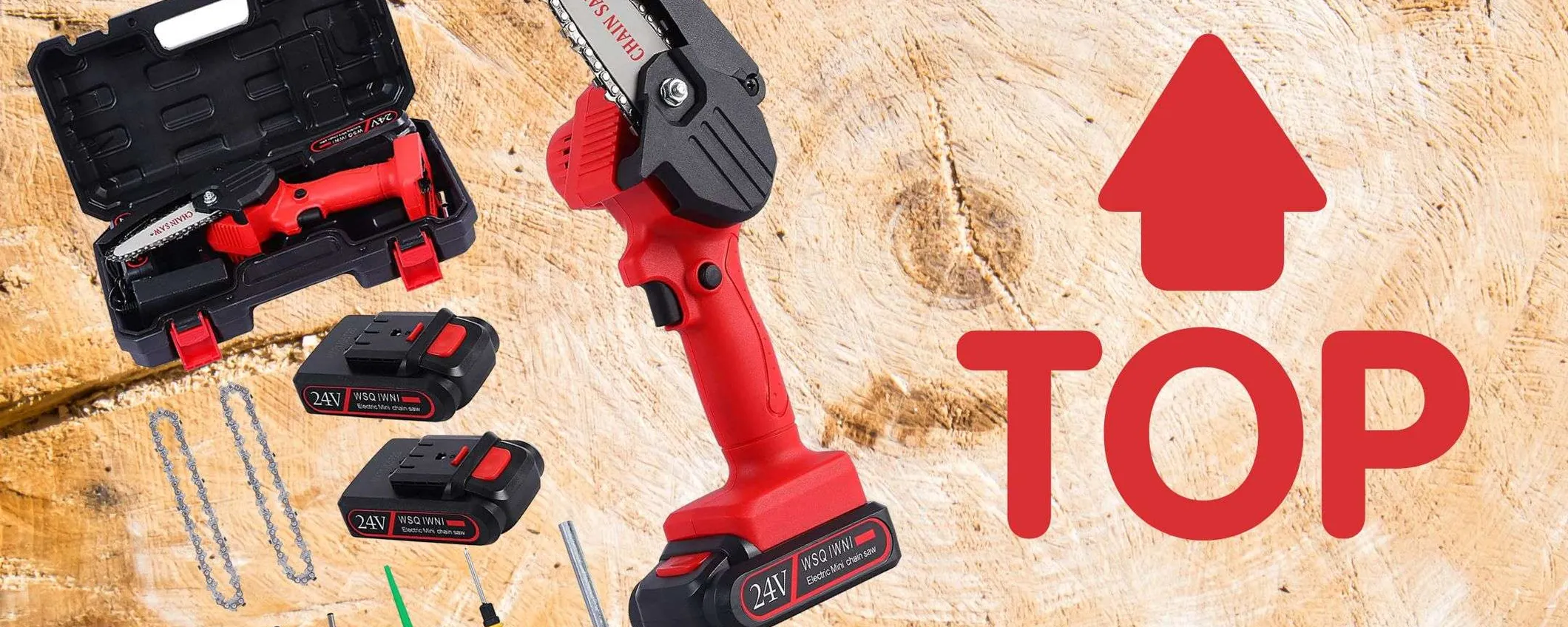 Mini motosega in kit con 2 batterie a 53€: BOMBA Amazon fai da te