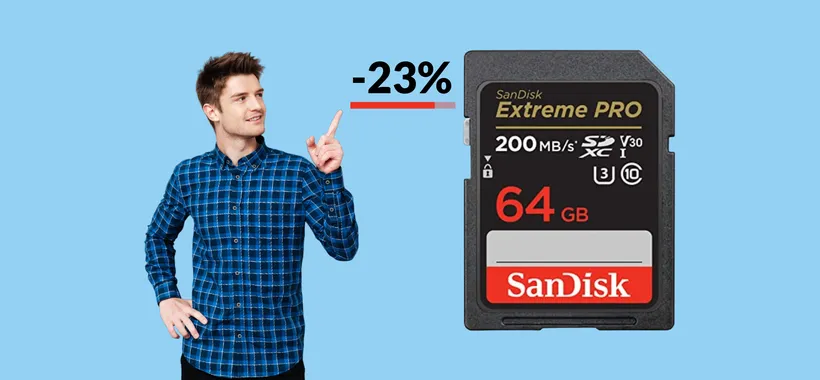 Scheda SD 64GB SanDisk, veloce e SUPER resistente: solo 18€