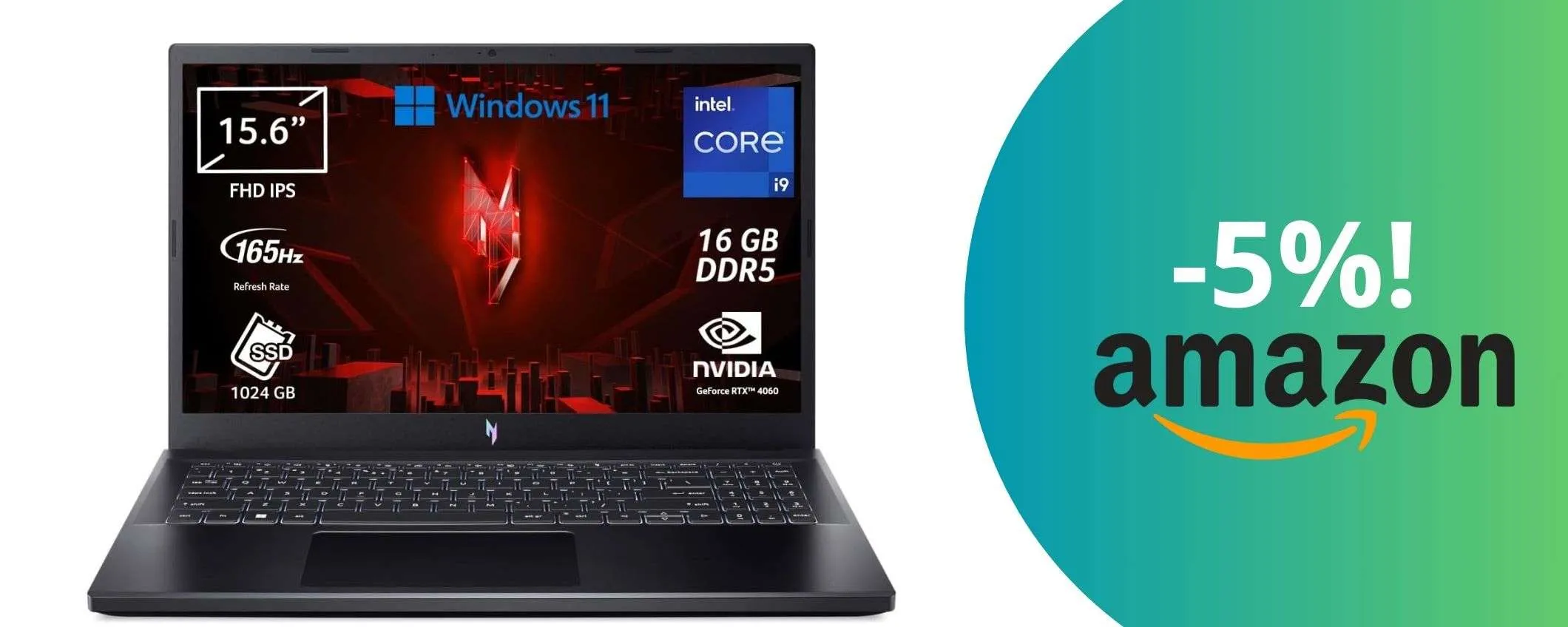 Acer Nitro V15: il notebook da gaming potente e all'avanguardia a prezzo scontato