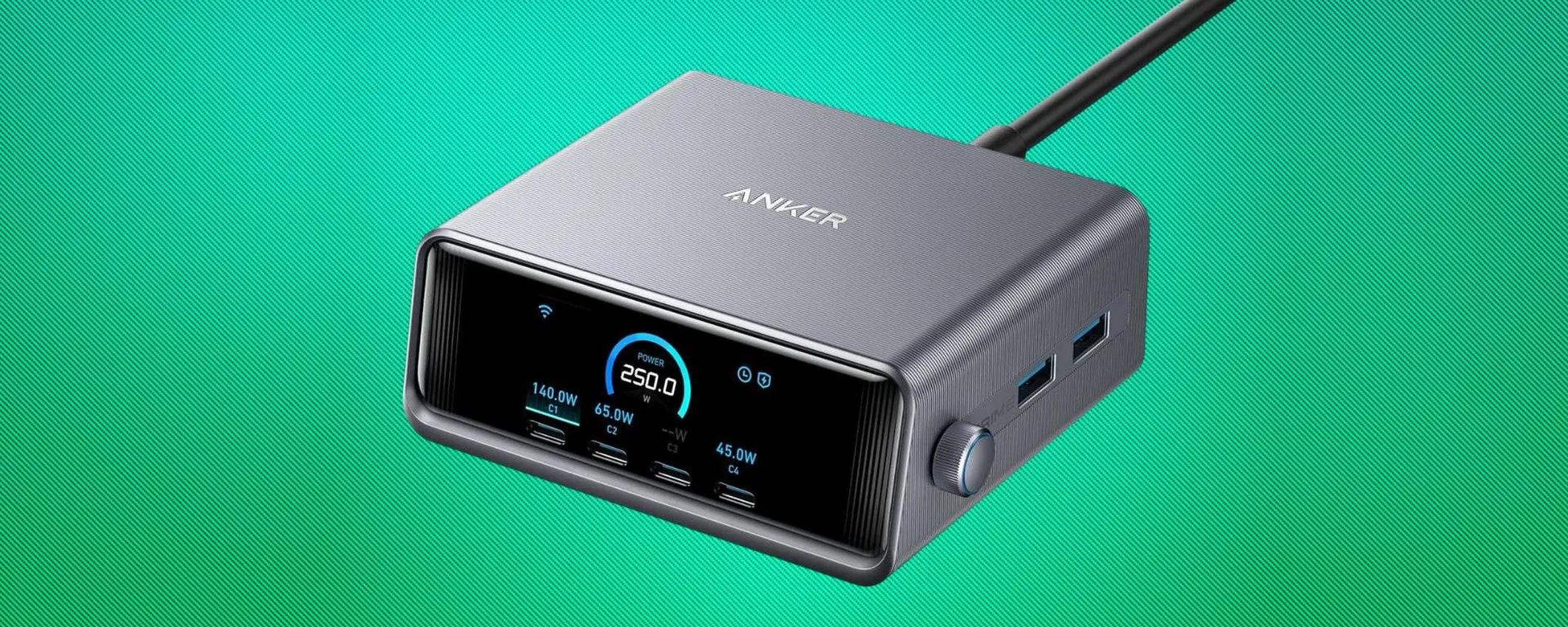 Anker Prime 250W: la Rolls-Royce dei caricatori USB-C in super offerta