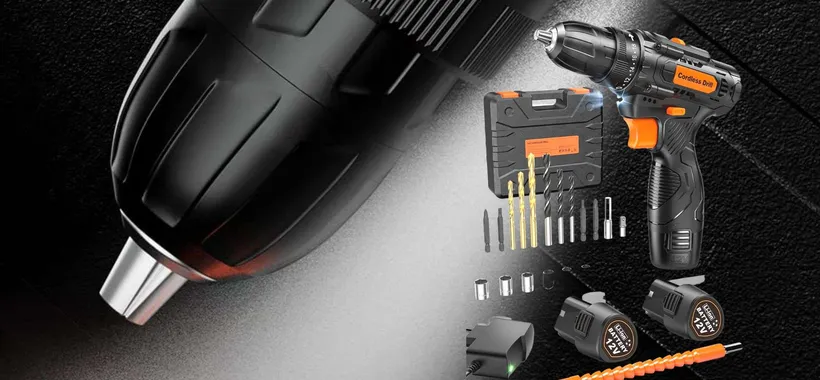 Trapano avvitatore con 2 batterie e 20 accessori: la promo è SHOCK (37€)