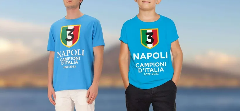 T-Shirt Napoli Campione d'Italia: con l'offerta eBay festeggi alla grande