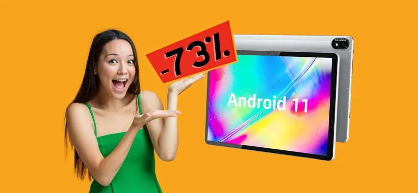 Tablet da 10,1 pollici, 5G e Android 11 al 73% in MENO su Amazon