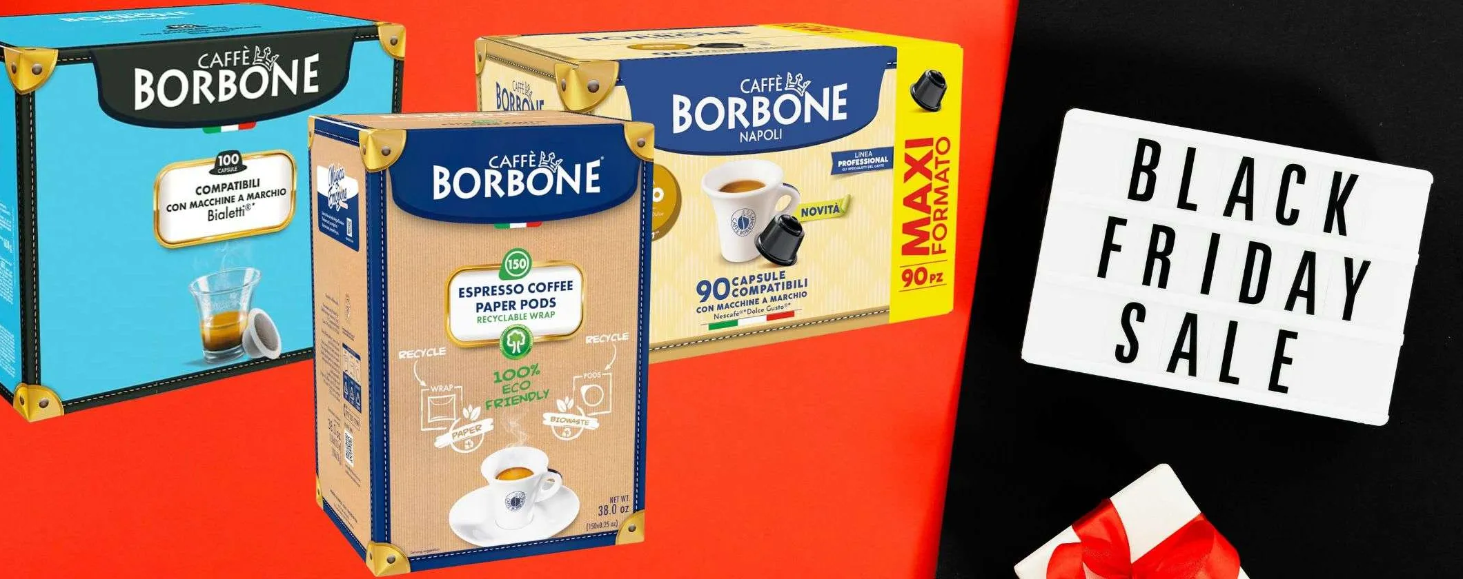Caffè Borbone in cialde e capsule MEGA SCORTE: prezzi SHOCK da Black Friday