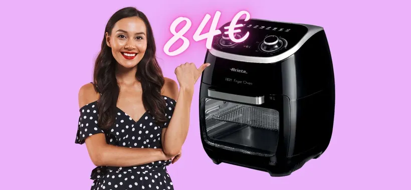 Friggitrice ad aria Ariete da 11 Litri e con cestello girevole a SOLI 84€