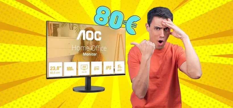 Monitor AOC da 24 pollici FHD con altoparlanti integrati a un PREZZO MAI VISTO