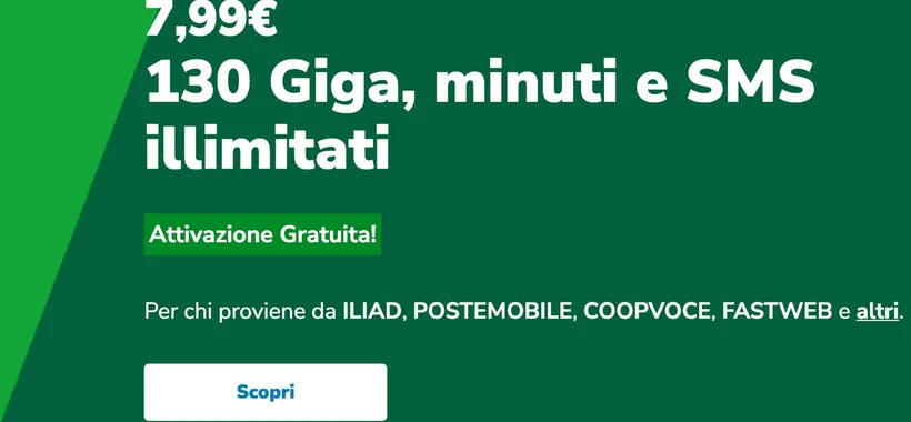 Very Special: PROMO con 130GB a soli 7,99€ al mese