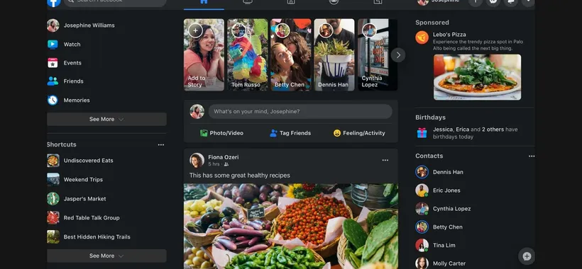 Facebook: nuova versione desktop in rollout