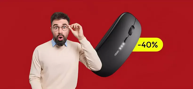 Mouse wireless con impugnatura ergonomica: preciso e silenzioso (14€)