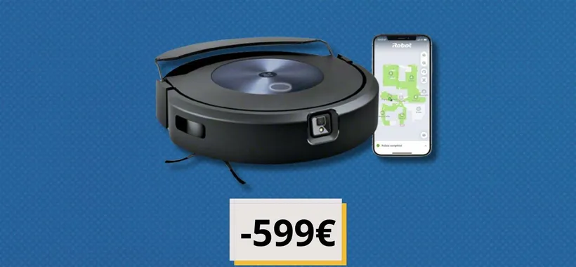 iRobot Roomba Combo J7+, maxi-sconto di 200€: pavimenti splendenti senza sforzo