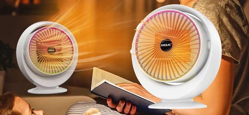 Un ventilatore? Sembra, ma è una CALDA stufa a basso consumo: 23€ (-40%)