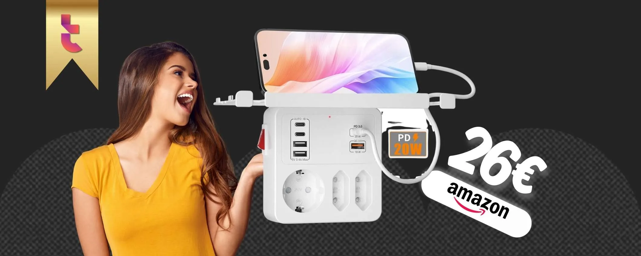 Multipresa o comodino 10 in 1? Geniale e anche economica con coupon